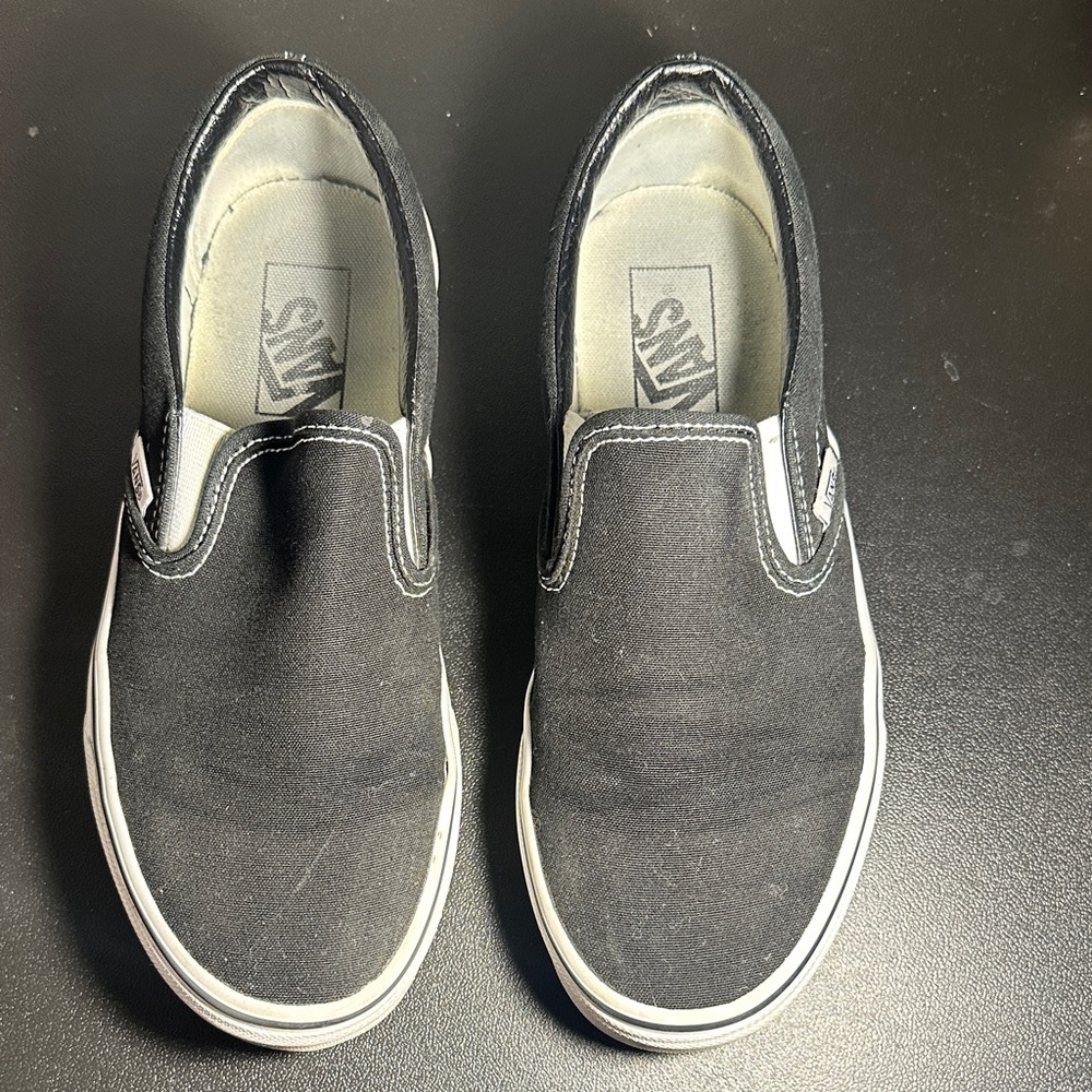 Vans Black Slip Ons